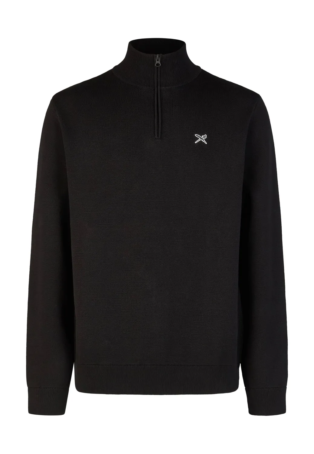 Impericon Heavy Flag Knit Troyer Pullover Schwarz Vegan