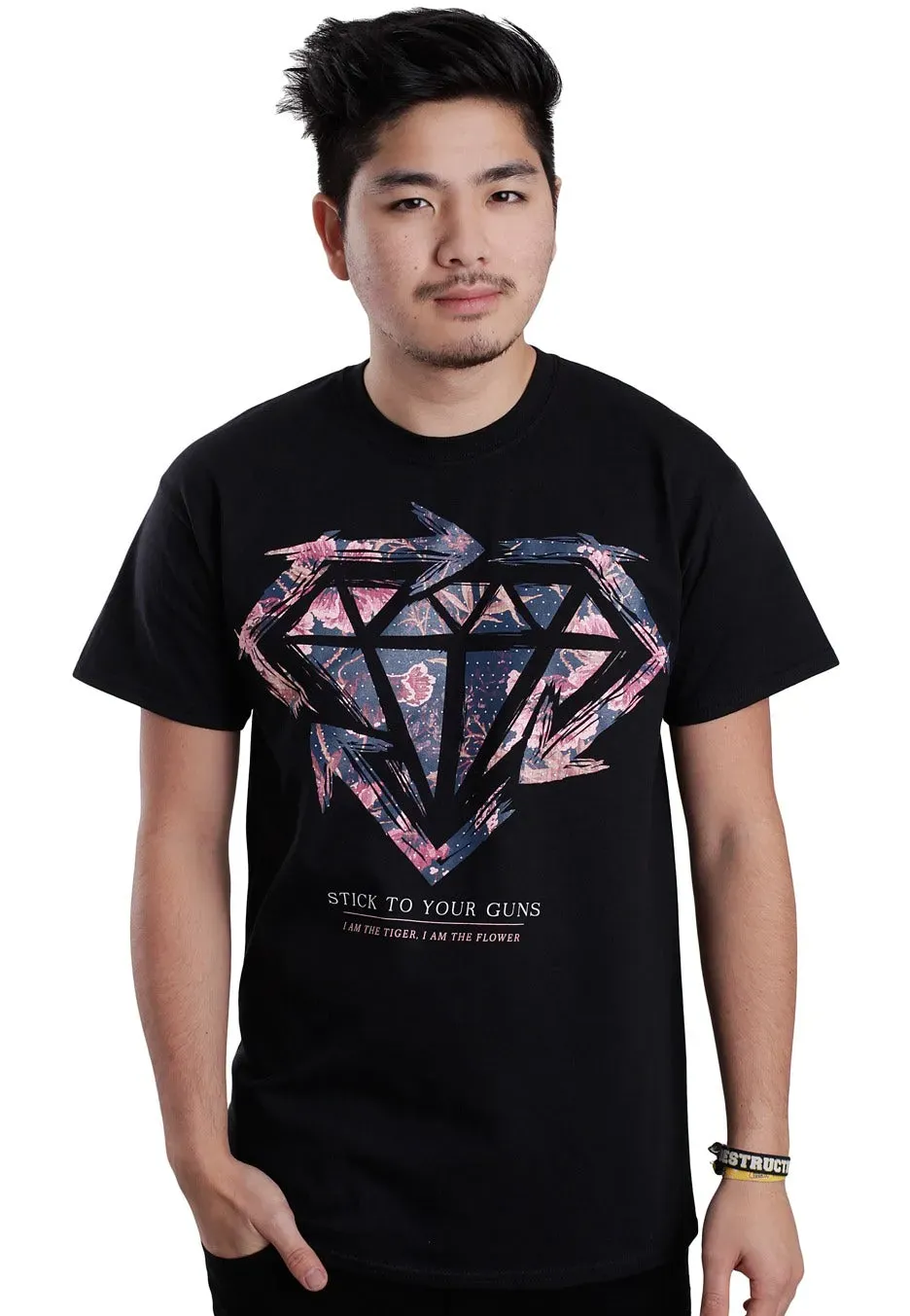 Impericon Floral T-Shirt Schwarz