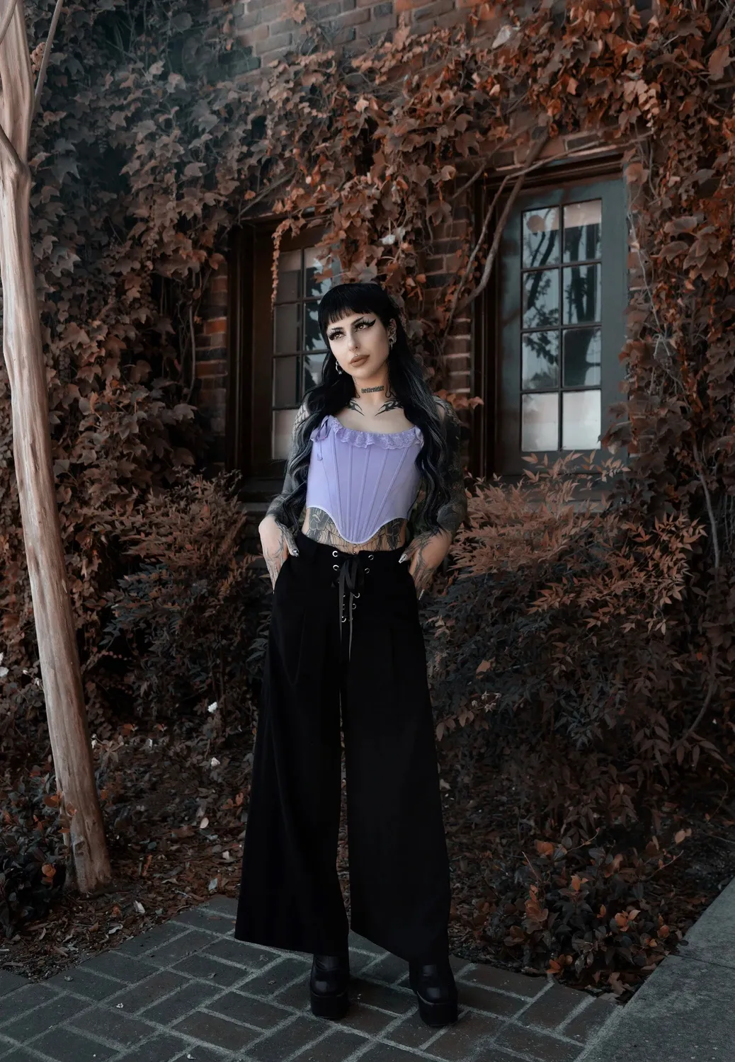 Impericon Mysticism Lavender Korsett lila Satin